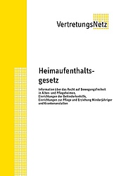 Foto des Covers der Broschüre zum Heimaufenthaltsgesetz