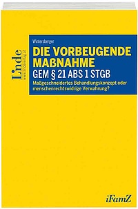Buchcover: Elisabeth Wintersberger: Die vorbeugende Maßnahme gem § 21 Abs 1 StGB