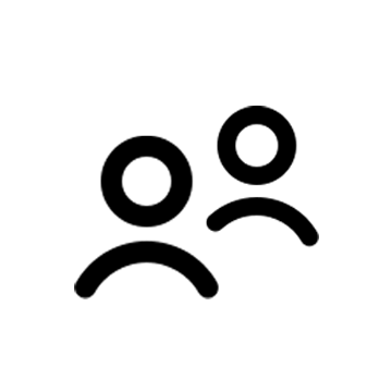Piktogramm zeigt zwei Menschen, die hintereinander stehen